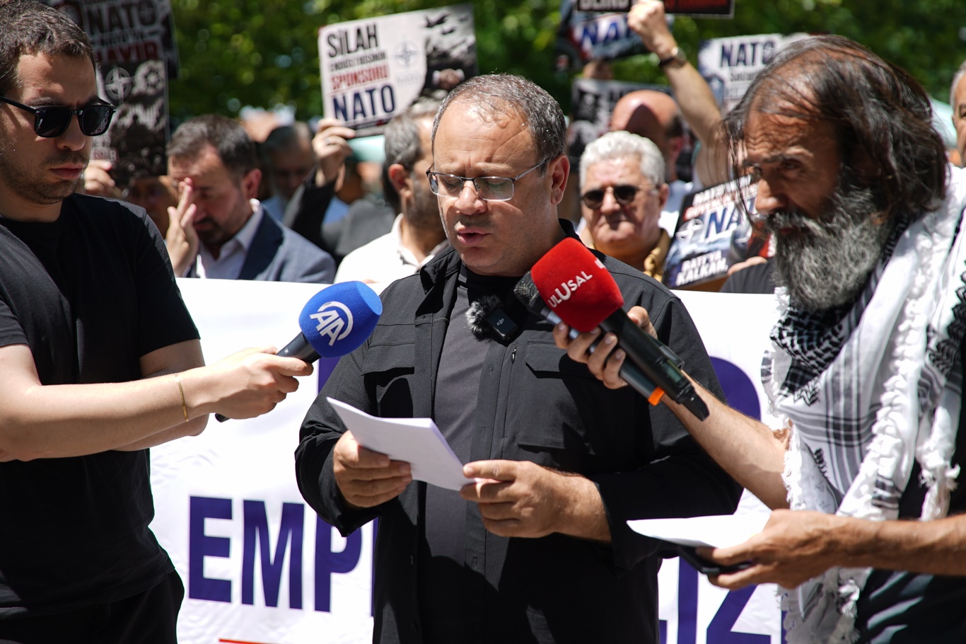 Ankara’da NATO Zirvesi öncesi protesto: NATO küresel sömürü düzeninin askerî ayağıdır