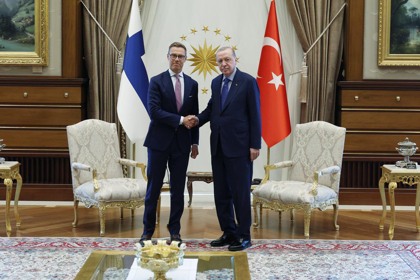 Cumhurbaşkanı Erdoğan, Finlandiya Cumhurbaşkanı Stubb ile görüştü