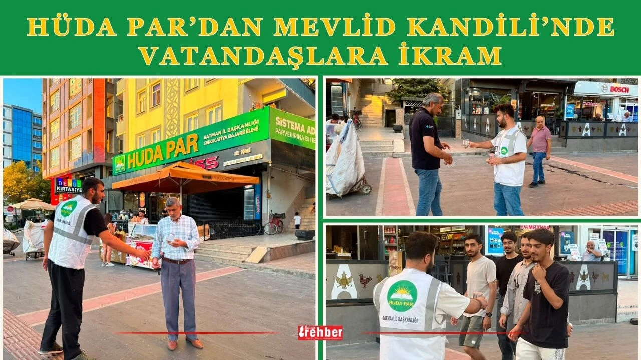 HÜDA PAR’dan Mevlid Kandili’nde vatandaşlara ikram
