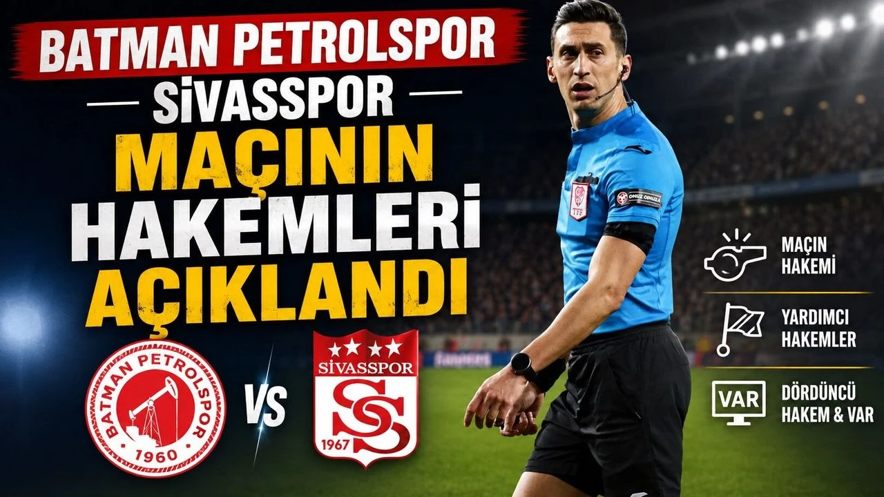 Batman Petrolspor - Sivasspor Maçının Hakemleri Açıklandı