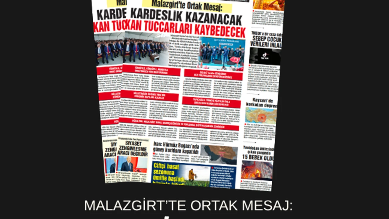 Malazgirt’te Ortak Mesaj: Kardeşlik Kazanacak Kan Tüccarları Kaybedecek